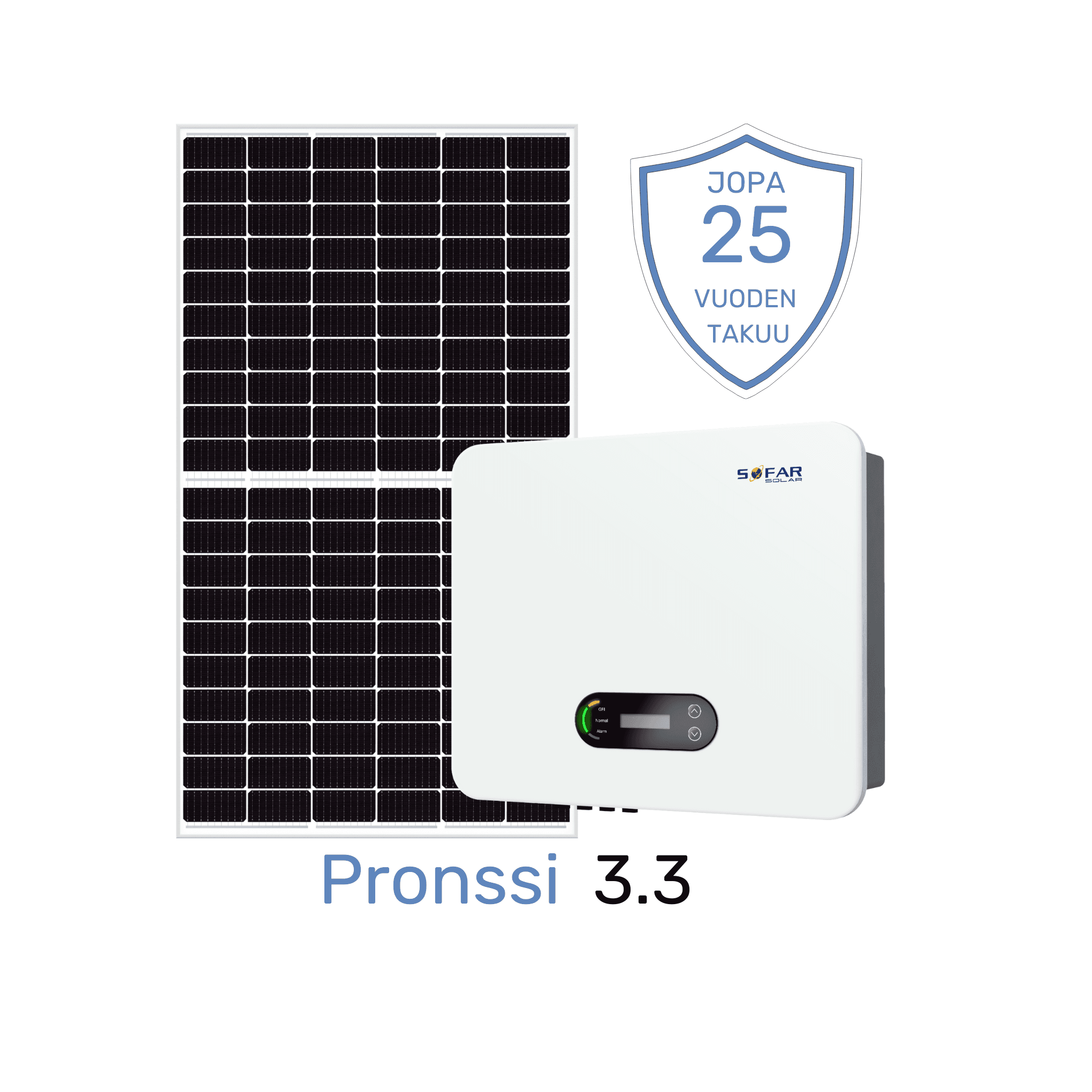 Pronssi-aurinkosähköjärjestelmä 3.3kWp