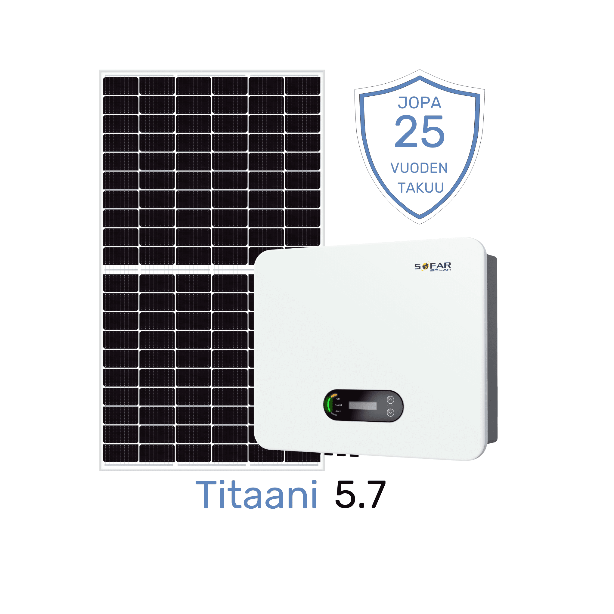 Titaani-aurinkosähköjärjestelmä 5.7kWp